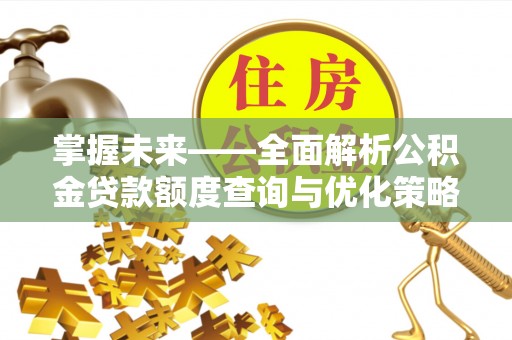 茅箭掌握未来——全面解析公积金贷款额度查询与优化策略